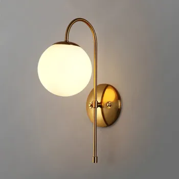 

Nordic Modern Gold Wall Lamp Glass Ball Beside Light American Loft Decoration Wall Sconce Wall Lights For Home Wandlamp