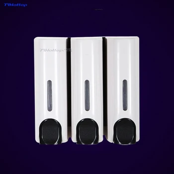

Tlhottop Manual Hand Three Head Liquid Soap Dispensers Shower Shampoo Lotion Dispenser 350ml*3 ABS Plastic Surface_mounted pumps