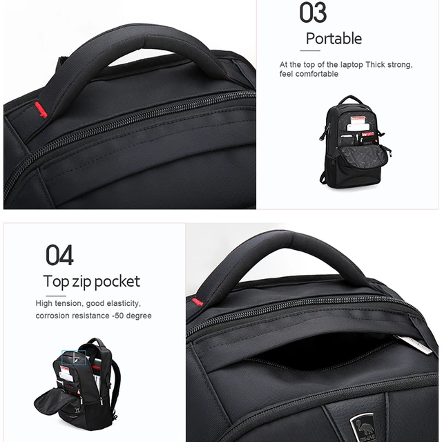 Oiwas Travel Multifunction Backpack Fashion Zipper Open Bag Men's Backpack Laptop High Quality Male Women Business Classic Bags 4