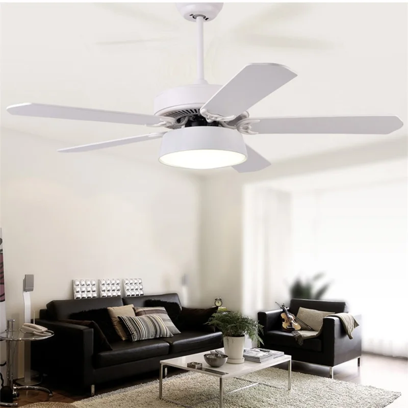 

OUFULA Ceiling Fan With LED Light Kit Remote Control 3 Colors Modern Home Decorative for Rooms Dining Room Bedroom Restaurant