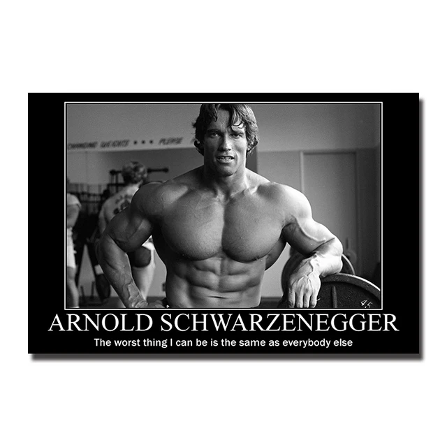 Affiche De Bodybuilding Arnold Schwarzenegger Citation Inspirante Imprimee Photo D Exercice Physique Pour Salle De Fitness Aliexpress