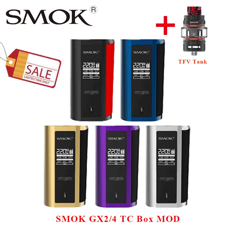 Electronic cigarette vape SMOK GX2/4 TC Box MOD 200w/350W Vape MOD Electronic Cigarette and Vaporizer E Cigarette TF vape tank