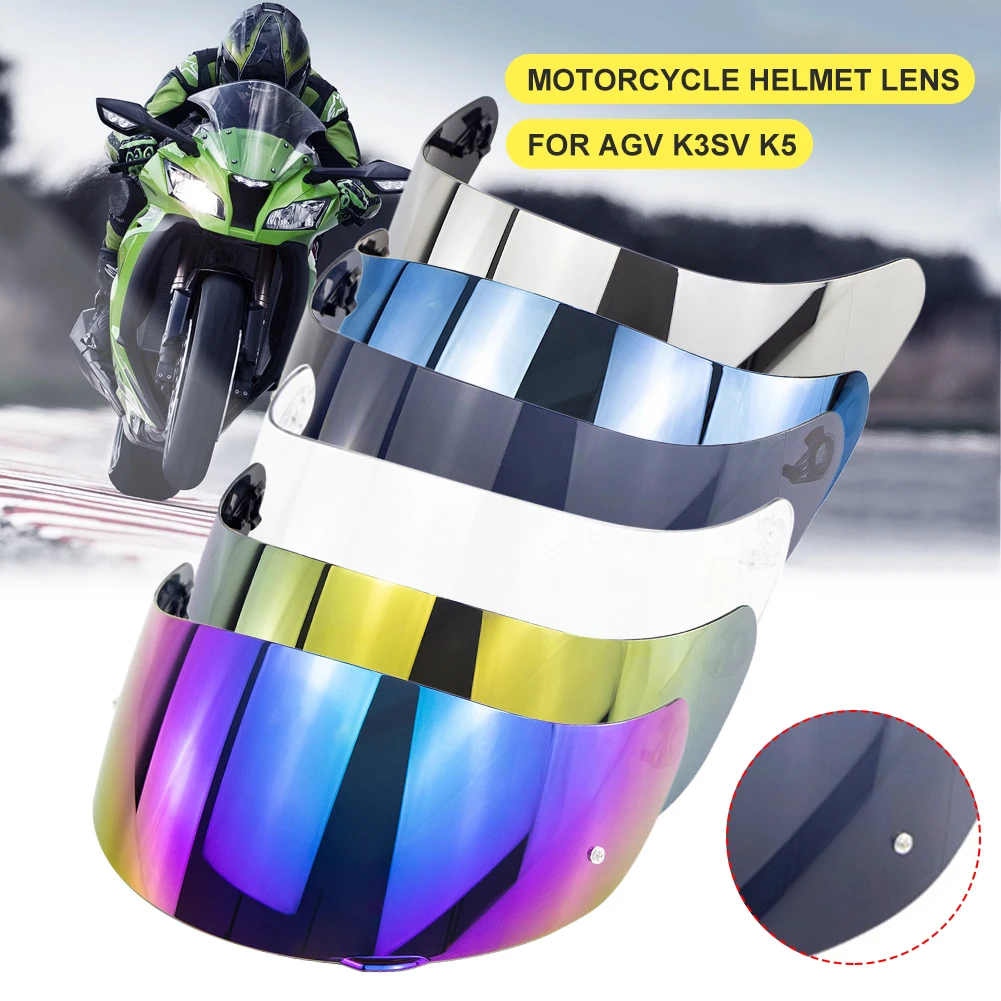

7 Colors Motorcycle Helmet Glasses Full Cover Off-Road Motorcycle Shield For AGV K3SV K5