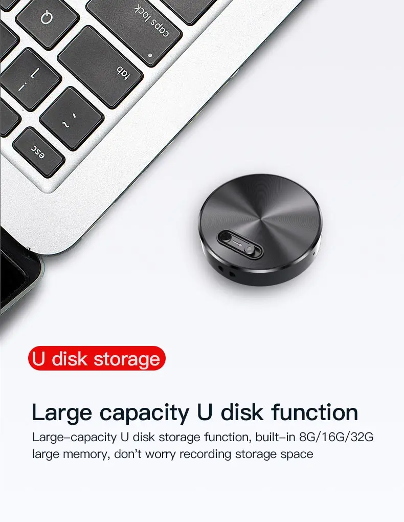 USB ile bilgisayara bağlı kaydedici