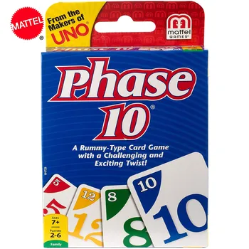 

Topsale Puzzle Games Mattel genuine UNO Phase10 Family Funny Entertainment Board Game Fun Poker Playing Cards Gift Box Phase 10