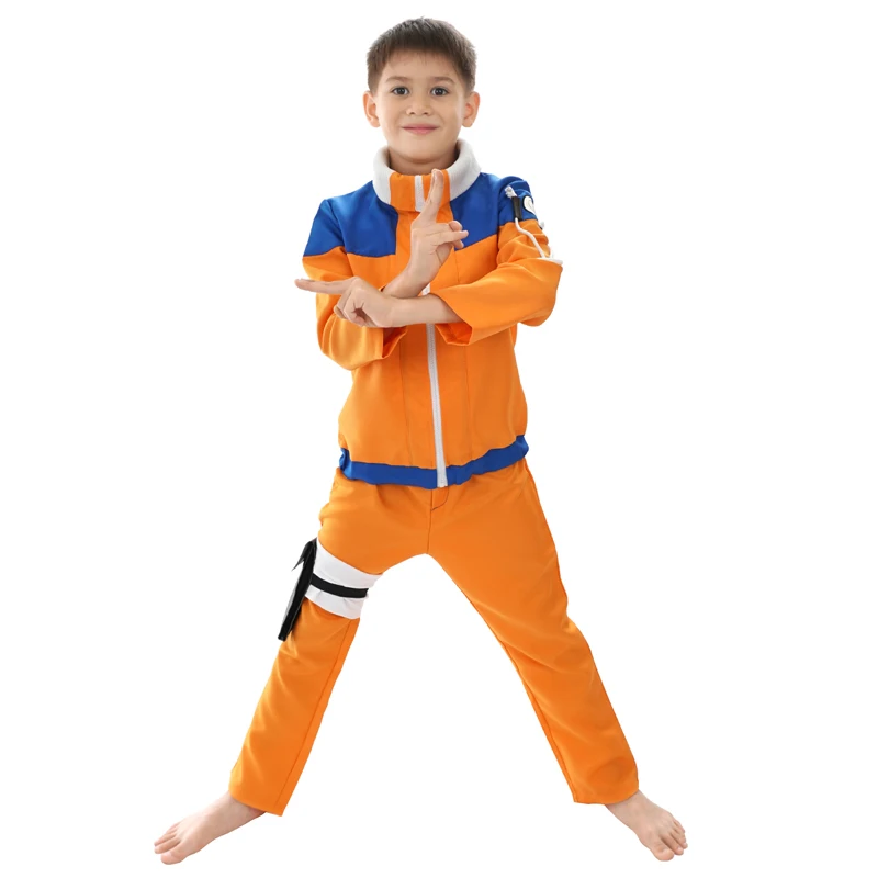 Kids cosplay costume Calssic Anime Cosplay Children Cosplay Costumes juvenile Uzumaki Narut kids European size superhero cosplay costume kids cosplay costume