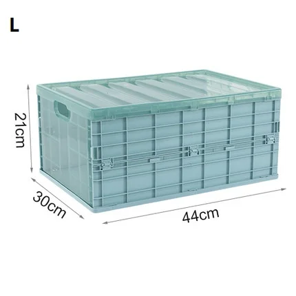 3 шт. складная коробка для хранения пластиковая большая емкость с крышкой портативное нижнее белье хранение разного многофункционального портативного ящика для хранения - Цвет: Large blue