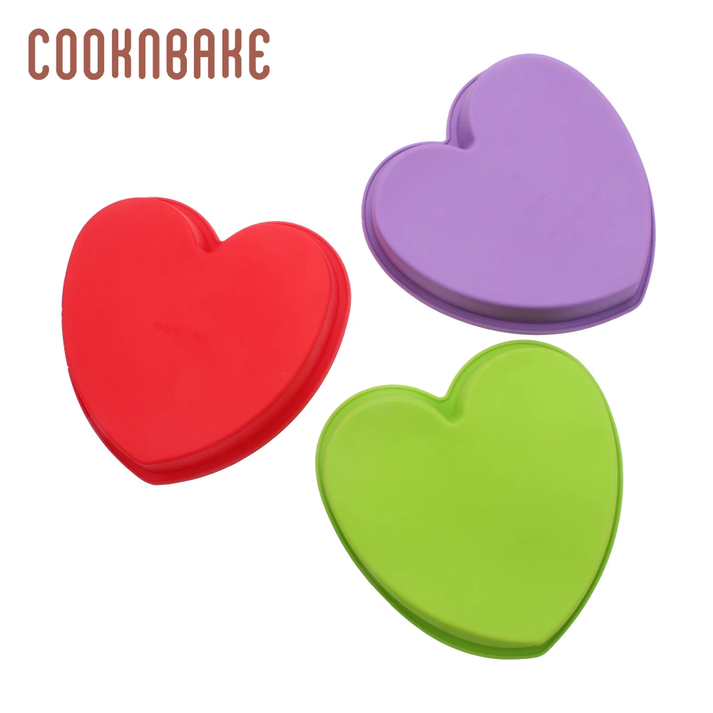 COOKNBAKE силиконовая форма для торта в форме сердца форма для выпечки 9 дюймов 3D большой торт хлебная выпечка diy День рождения Свадьба