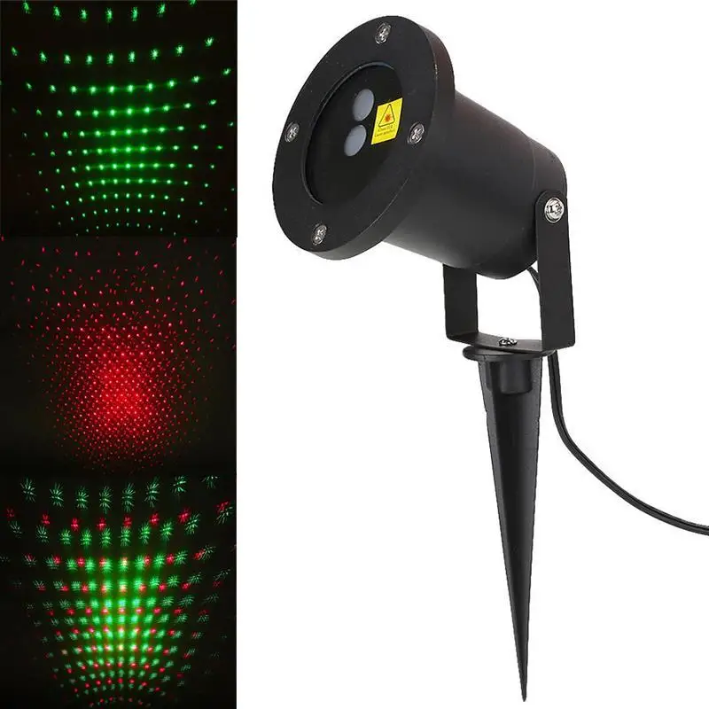 

Waterproof Outdoor Garden Projector R&G Stars Laser Xmas Light w/ Remote u