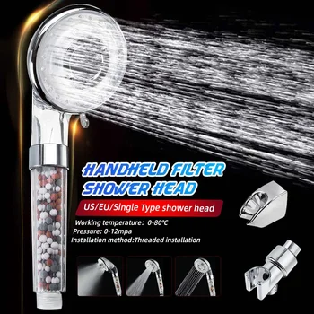 

Shower-Head Spray Boosting Bath FILTER-SPRAYER Sprayer-Head Faucet Water Saving Filter Spray Nozzle High Pressure for EU US