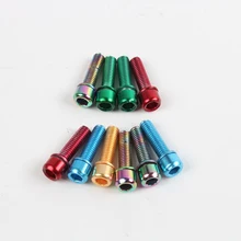 

6x Bike Handlebar Stem Screws Mountain Bicycle Steering Titanium Bolts M5 Model Stainless Steel Seatpost Collar Derailleur Parts