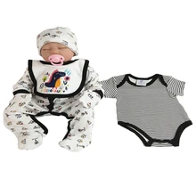 Комплект из 5 предметов; Одежда для новорожденных мальчиков; комплект детской одежды из хлопка; детские комбинезоны