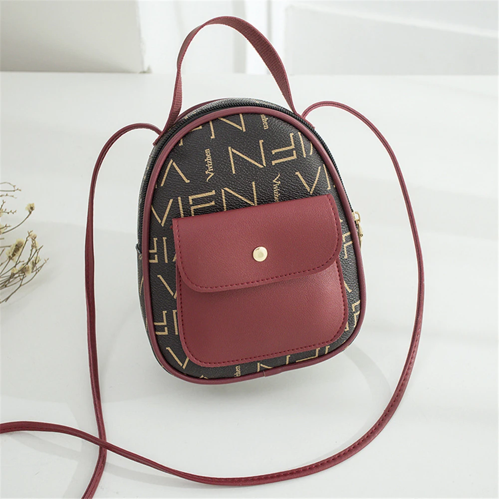 

Mini School Backpack Adjustable Strap PU Leather Shoulder Bags Causel Portable Small Students Bag Gift for Women Girls Kids