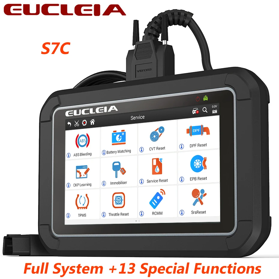 Полная система EUCLEIA S7C OBD2 сканер ABS EPB подушка безопасности DPF Сброс масла ODB2 OBD 2
