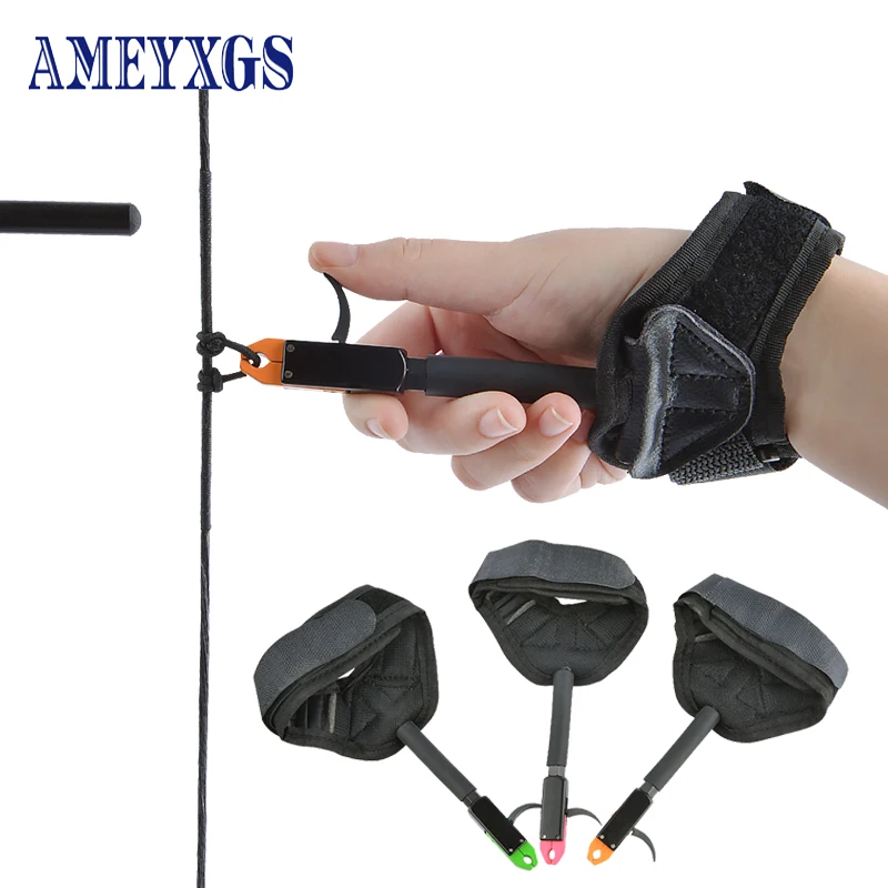 Wrist Release Aids Compound Bow Thumb Trigger Strap Archery Bow Shooting Hunting 