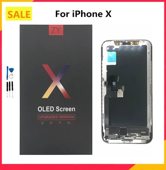 

100% Test ZY JK GX PK LCD Pantalla Display For iphoneX OLED Screen LCD Display Touch Screen Digitizer Assembly For iPhone X LCDs