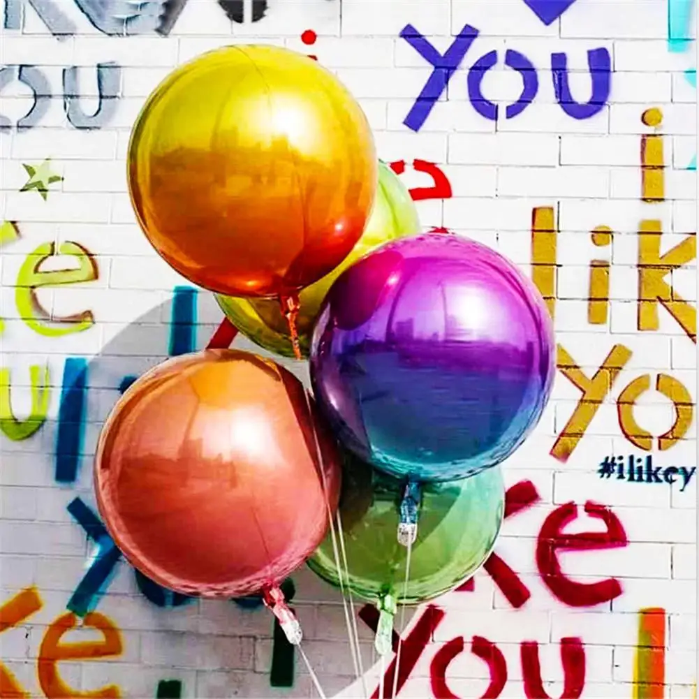 

20pc 4D Balloons Rainbow Gradient Disco Foil Retro Balloons Wedding Theme Party Celebration Birthday Decoration Balloons
