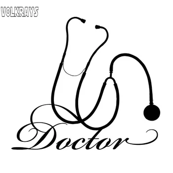 

Volkrays Creative Car Sticker Doctor Hospital Medical Tool Accessories Reflective Waterproof Vinyl Decal Black/White,11cm*13cm