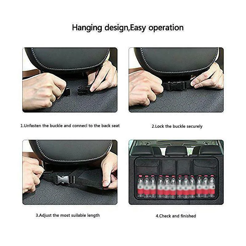 Задняя сумка для хранения грузовика сетчатая сетка карман Пряжка ремень интерьер Универсальный