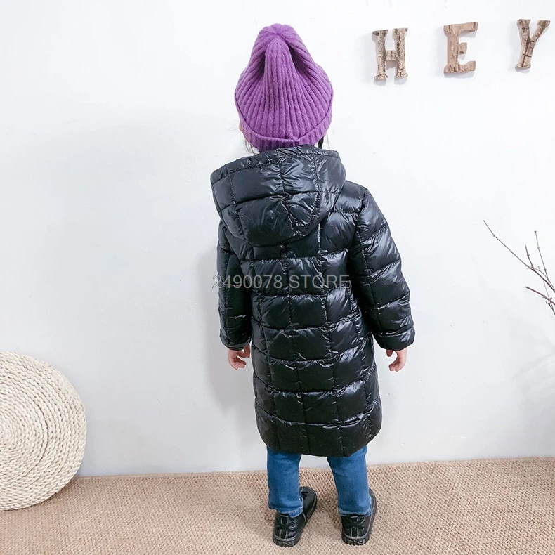 Детская Водонепроницаемая ветронепроницаемая куртка для мальчиков и девочек; зимняя плотная теплая куртка с натуральным пером на белом утином пуху; детский плащ; пальто