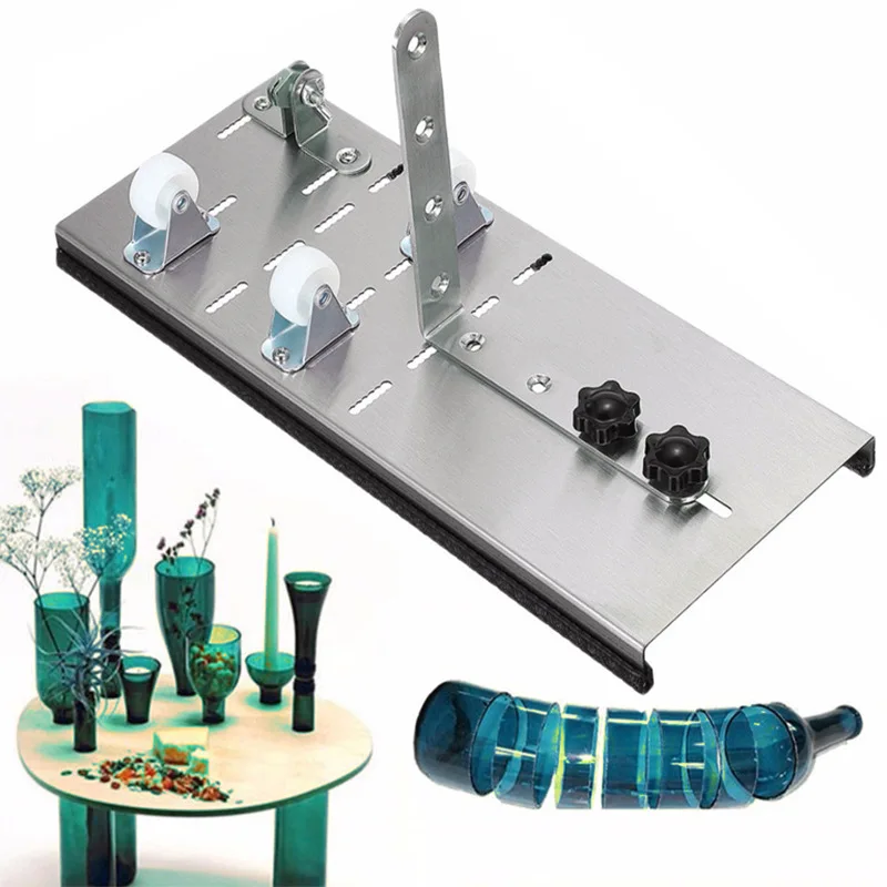 

Stainless Steel Glass Bottle Cutter Adjustable Wine Beer Glass Bottle Cutting Machine DIY Craft Making Tools +Edge Sanding Paper