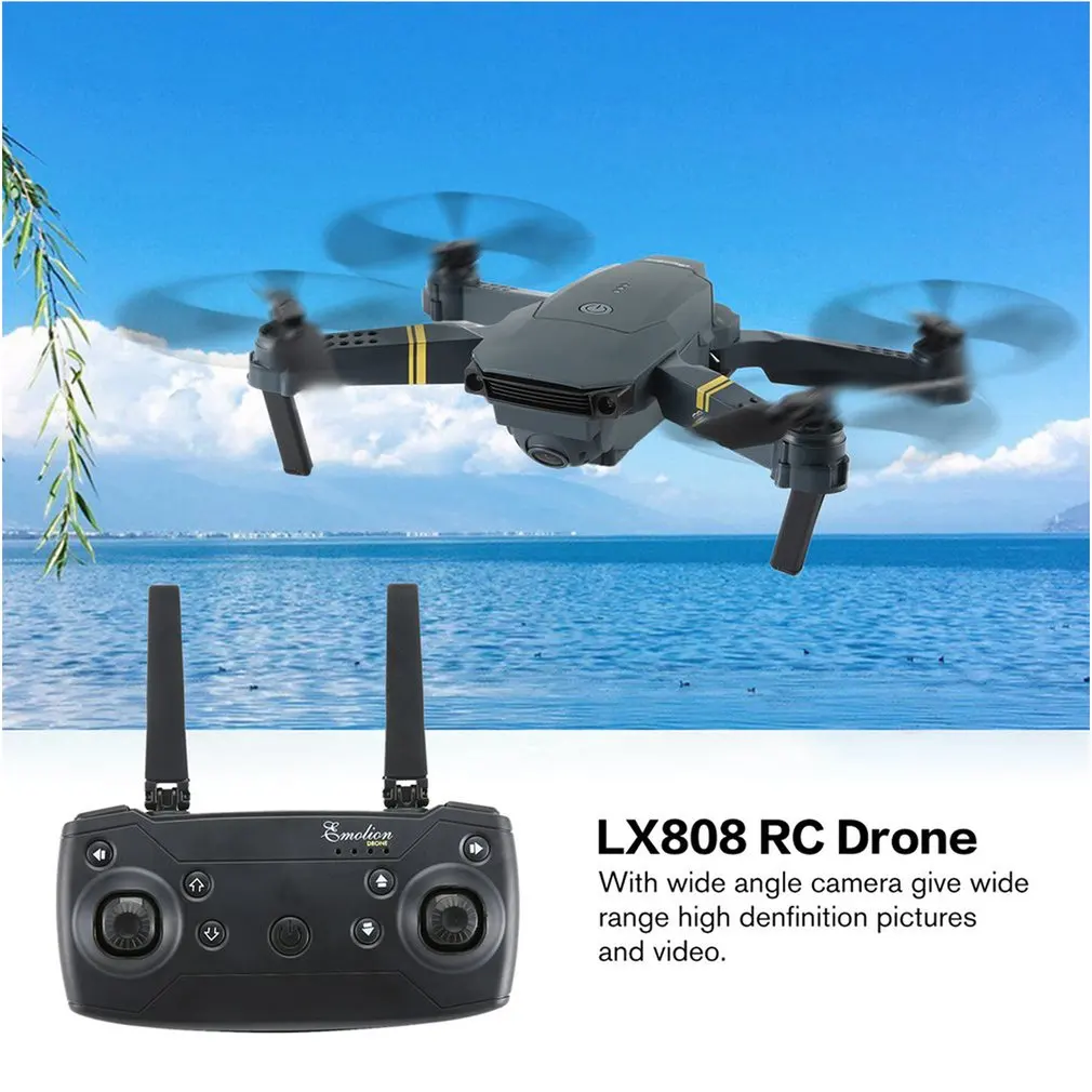 LX808 2,4 Ghz wifi FPV складной Радиоуправляемый Дрон с широкоугольной камерой 720 P, удерживающий высоту, Безголовый режим, радиоуправляемая модель самолета RTF