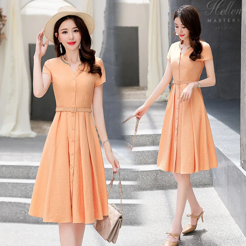 

Dress Fashion Comfortable Elegant 2019 Summer Medium Waist Cool Elegant