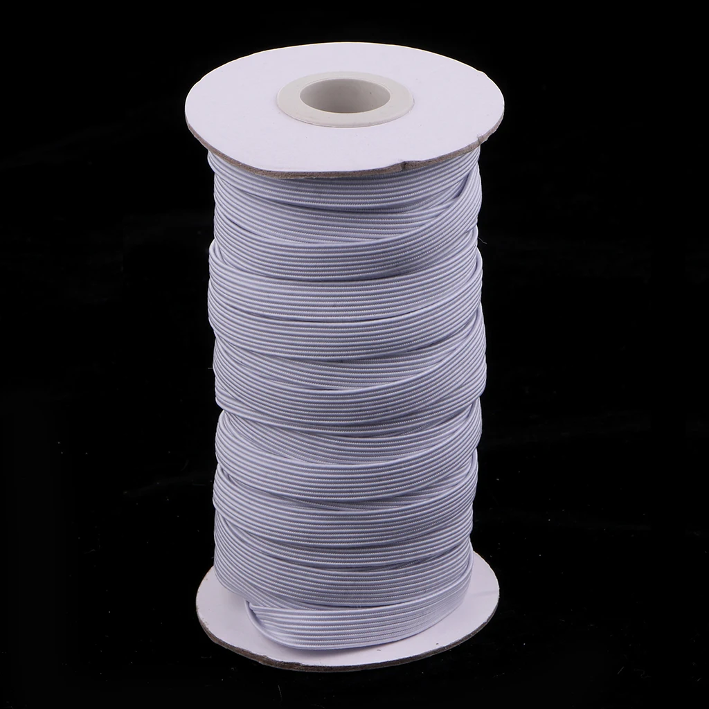 1 Roll 8mm Elastic Straps Sewing Band Dress Sport Pants Making Black/White