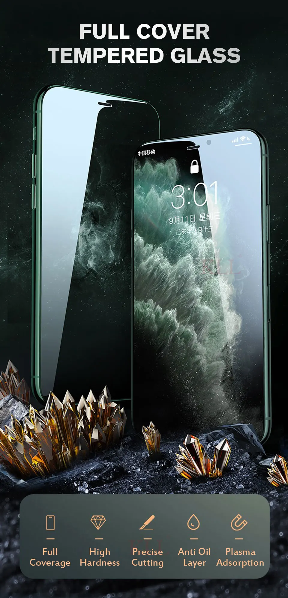 2 шт полное покрытие из закаленного стекла для iPhone 11 Pro Max X Xs Max Xr 9H Защита экрана для iPhone 7 6 6s 8 Plus защитное стекло