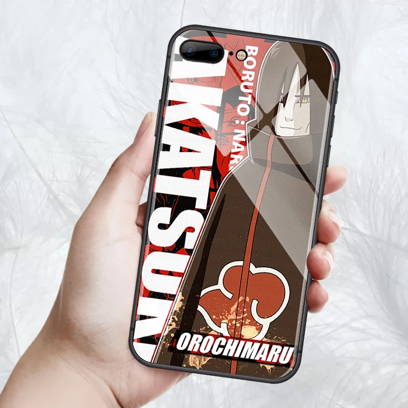 Наруто Akatsuki Orochimaru для iPhone SE 6 6s 7 8 plus x xr xs 11 12 mini Pro Max закаленное стекло чехлы