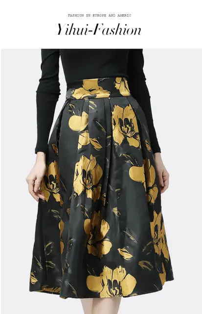 スカート herlipto Floral Jacquard Volume Skirt herlipto Floral Jacquard Volume Skirt