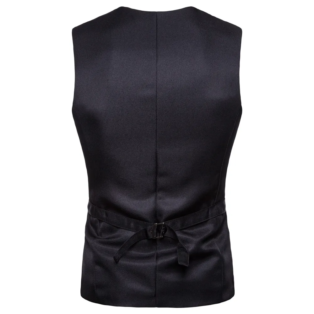 Мужской костюм, жилет, жилет высокого качества, мужской костюм, однотонный Приталенный жилет для мужчин d91026