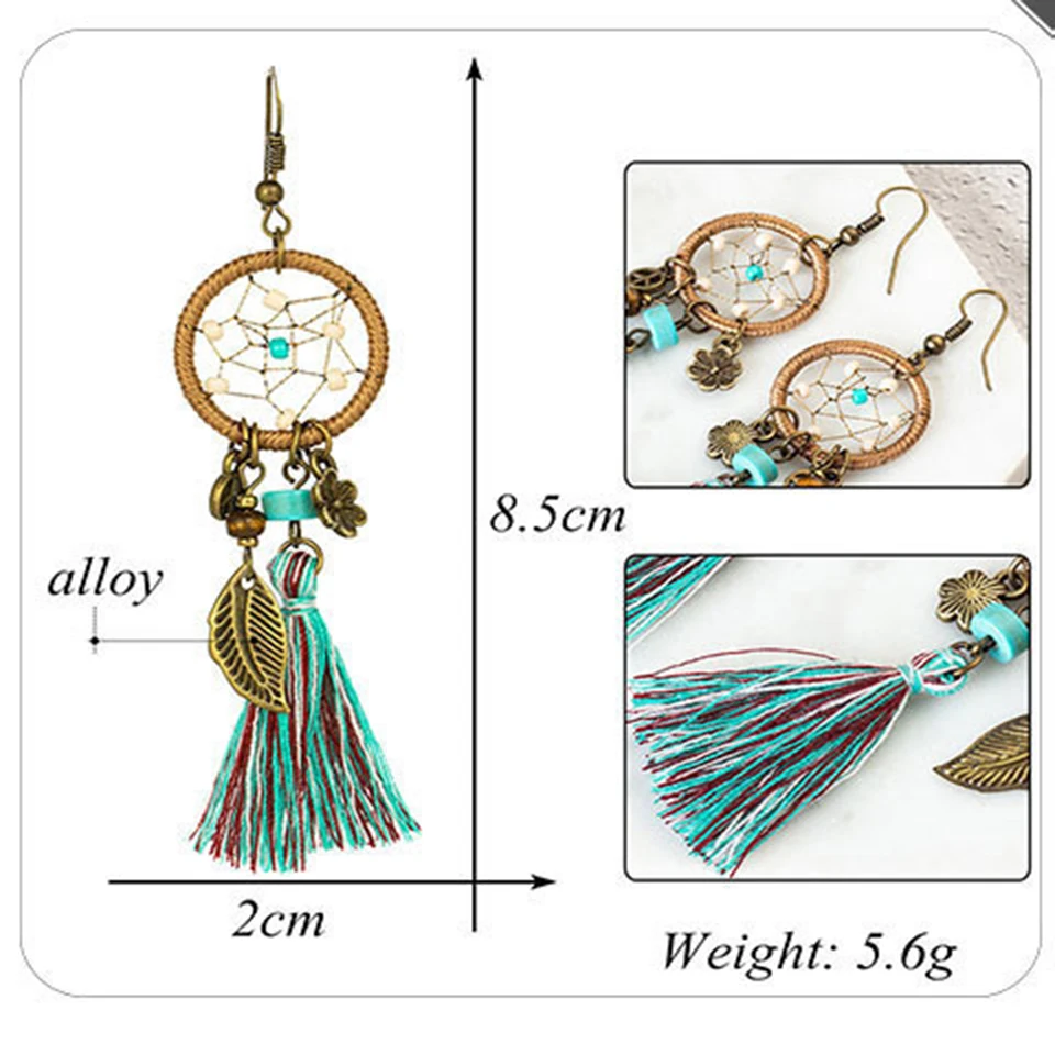 Exaggerated natural stones bead long tassel earrings 2020 New bohemian brincos bijoux Crystal dangle drop earrings women jewelry (31)