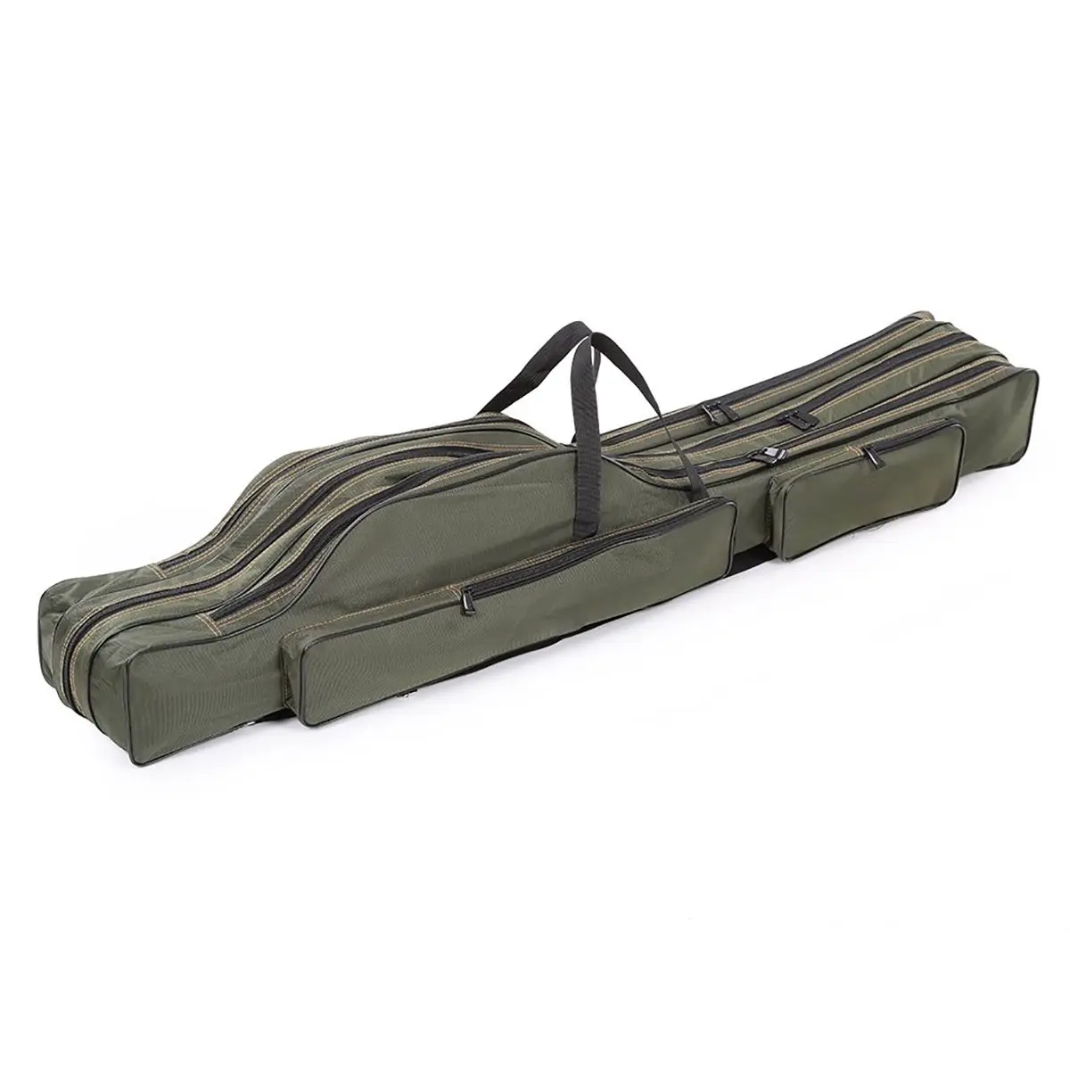 130/150CM 3 Layer Portable Folding Fishing Rod Carrier Canvas Fishing Pole Tools Storage Bag Case Fishing Gear Tackle