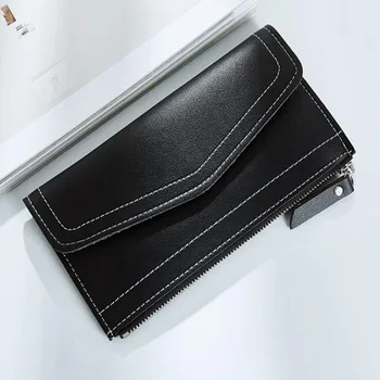 

Useful 2019 Fashion Women Wallets and Purses Thin Long Coin Hasp Purses Business Credit Card Holders Ladies Money Case Pouch