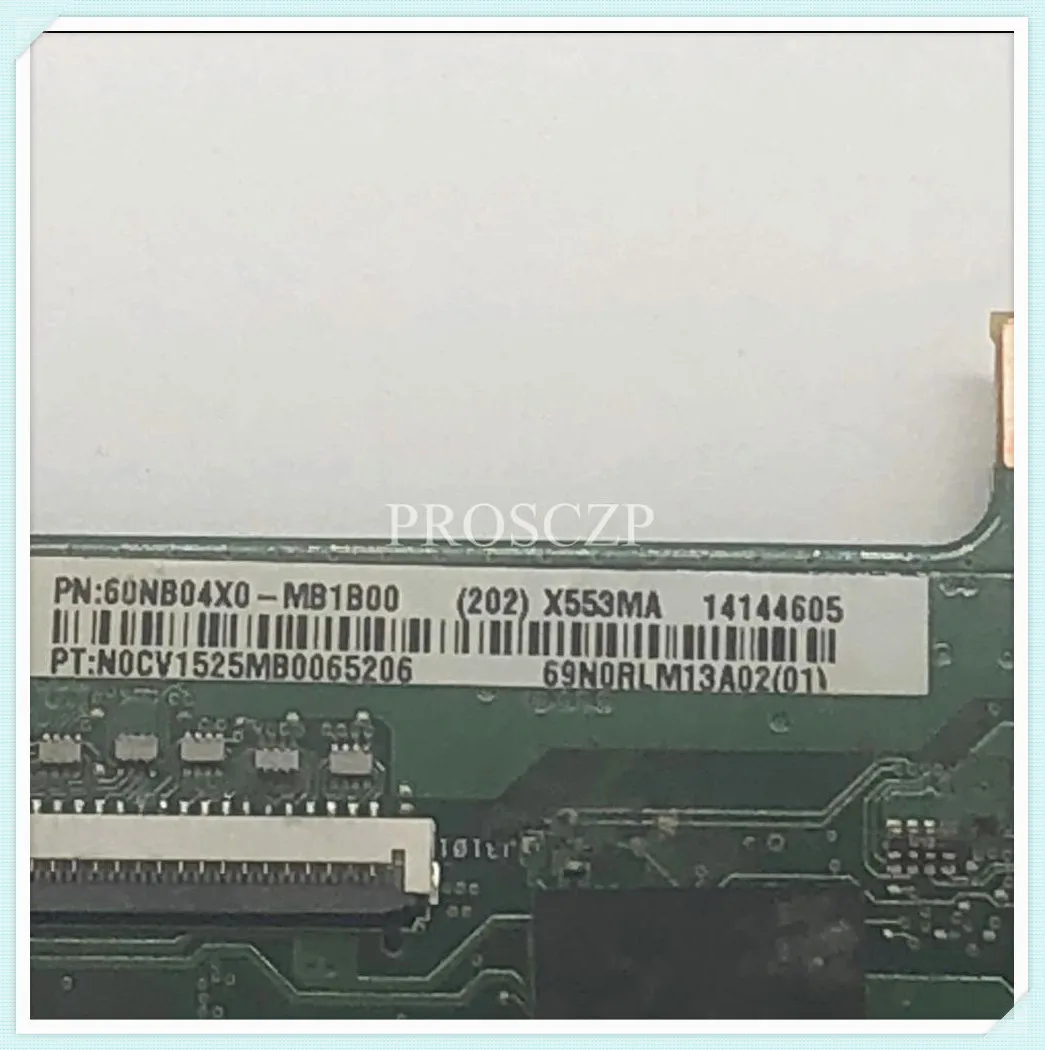 Placa-mãe Portátil para Asus Mainboard para X553 F553m F553ma X553ma Rev.2.0 Pn:60nb04x0-mb1800 com Sr1yj N2840 Cpu 100 Completo Testado - Imagem 2