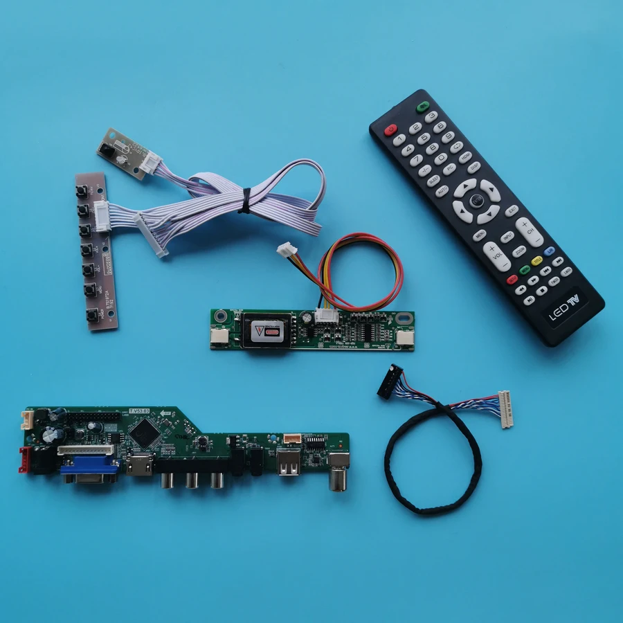 DIY kit universal controller drive board VGA+AV+USB LVDS 20-Pin LCD monitor 2-CCFL for LTA104S1/G104SN02/G121SN01 800*600 | Компьютеры и