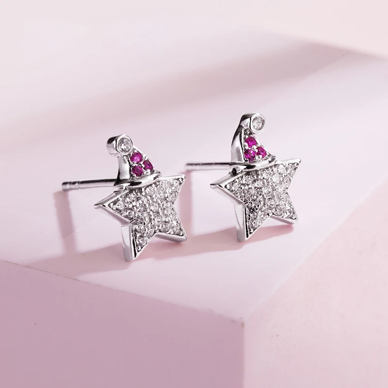 

SA SILVERAG 2020 Winter Star Earrings Fashion Jewelry Drop Jewelry Gifts for Women Christmas Earrings Sterling Silver 925