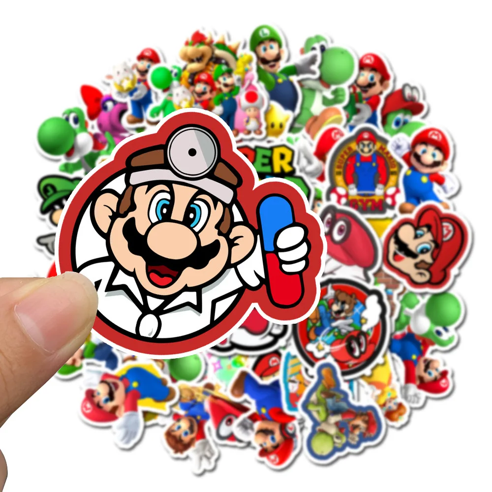 En venta Pegatinas de dibujos animados de Super Anime para niños, bicicleta DIY de viaje, equipaje, teléfono, portátil, guitarra, PVC, clásico, impermeable, 10/50 Uds. pBQKMN1GMDL