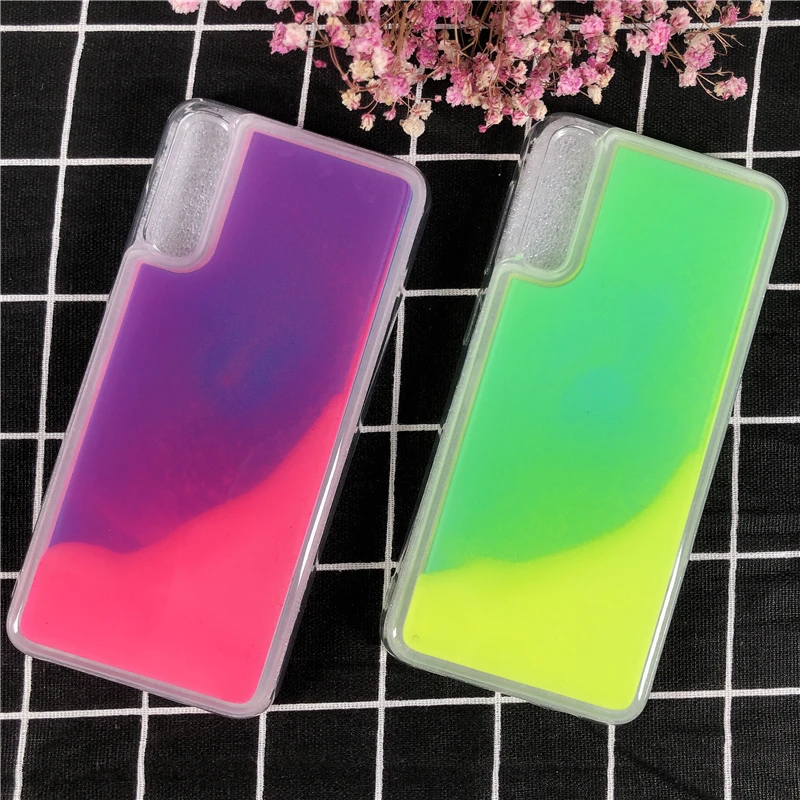 Горячие летние пляжные песочные блестки чехол для samsung Galaxy A50 A505F/DS крышка светящаяся зыбучий песок мобильный телефон сумки для samsung A50