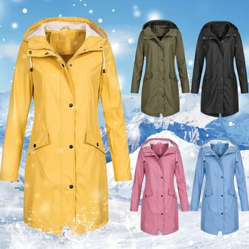 

New Women's Raincoat Jacket Coat Transition Jackets Sunsets Long Autumn Winter Windbreaker Waterproof sports Hiking Jackets 2020