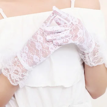 

Sexy Sunscreen Dressy Gloves Dressy Mittens Women Golves Full Finger Gloves Lace Glove