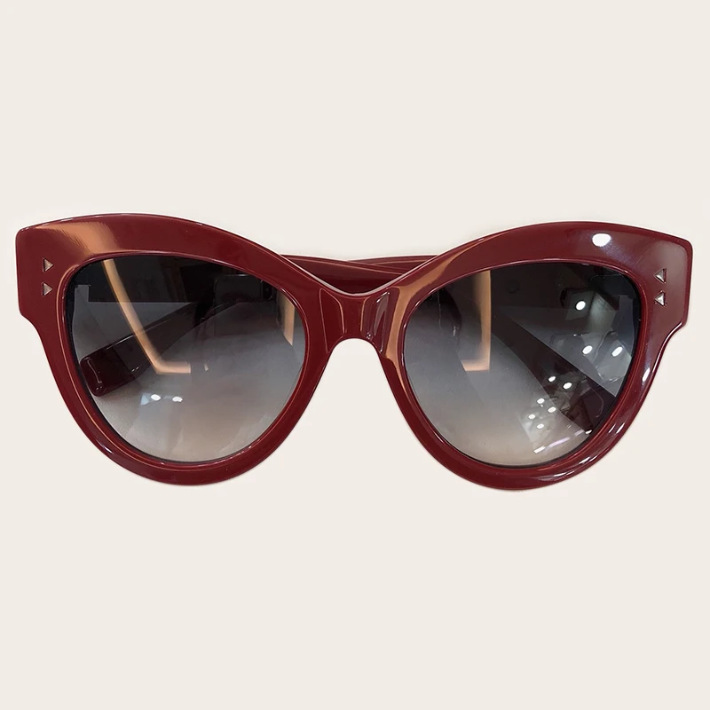 No2 Sunglasses Новинка, кошачий глаз, солнцезащитные очки для женщин,, Ретро стиль, брендовая ацетатная оправа, солнцезащитные очки для мужчин, UV400, Оттенки для женщин, с коробкой - Цвет линз: No2 Sunglasses