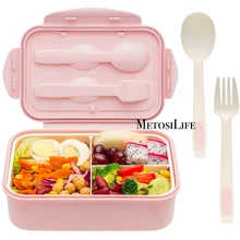 Bento Boxen für Erwachsene-1400 ML Lunch Box Für Kinder Kinder Mit Löffel & Gabel-Langlebig, leck-Beweis für Auf-die-Gehen Mahlzeit, BPA FREI