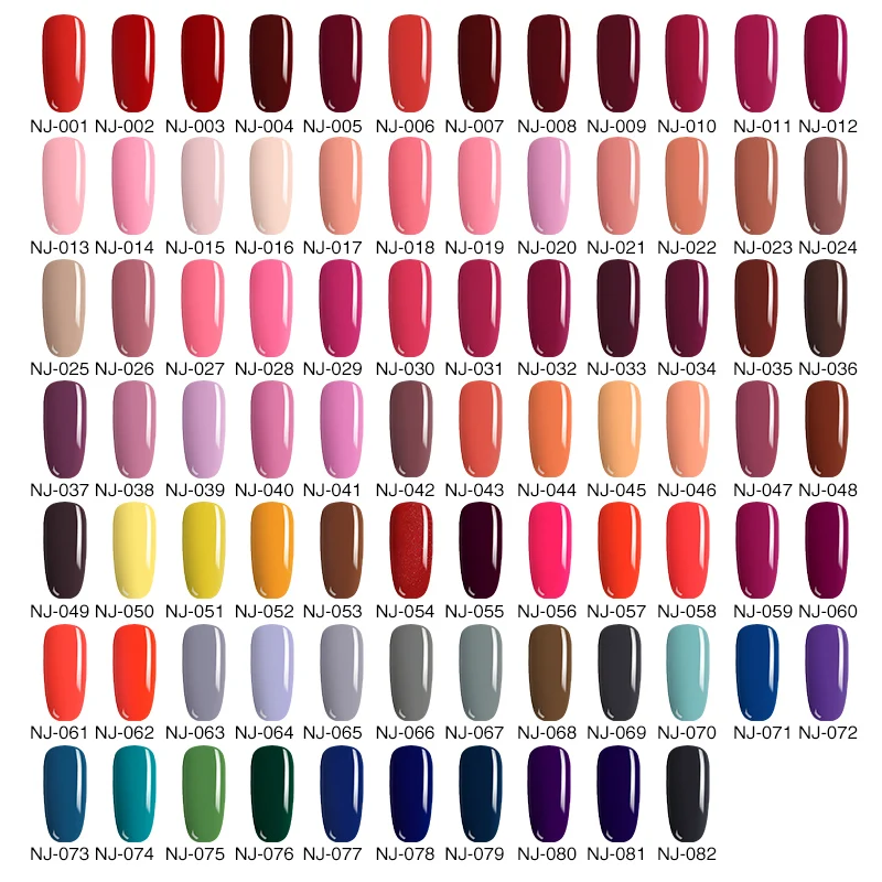 NEE JOLIE 82 Colors Solid Color Nail Polish Lacquer For Nail DIY Manicure Nail Art Varnish Decoration Design Nail Polish 3.5ML