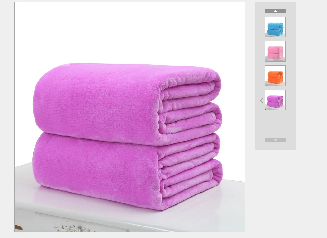 Маленький супер теплый однотонный теплый микро плюшевый флисовый плед диван постельные принадлежности - Цвет: Фиолетовый
