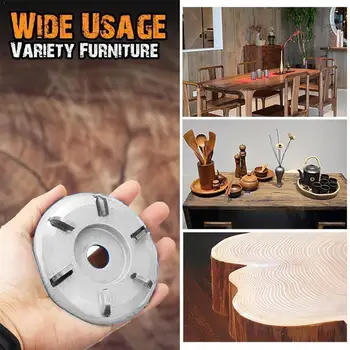 

1pcs Milling curved flat 3/4/5/6 wooden teeth flat carving milling disc opening tray milling tool 22mm S3F7