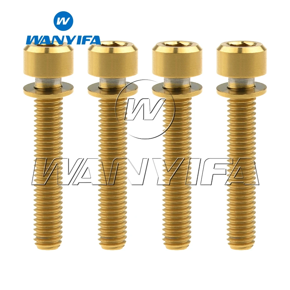 Болты Wanyifa Ti M6x16 18 20 25 35 мм шестигранные с шайбами винты для велосипеда V Тормозной