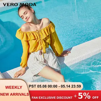 

Vero Moda Women's OL Plaid Pattern Waist Belt Mid-rise Shorts | 319215513