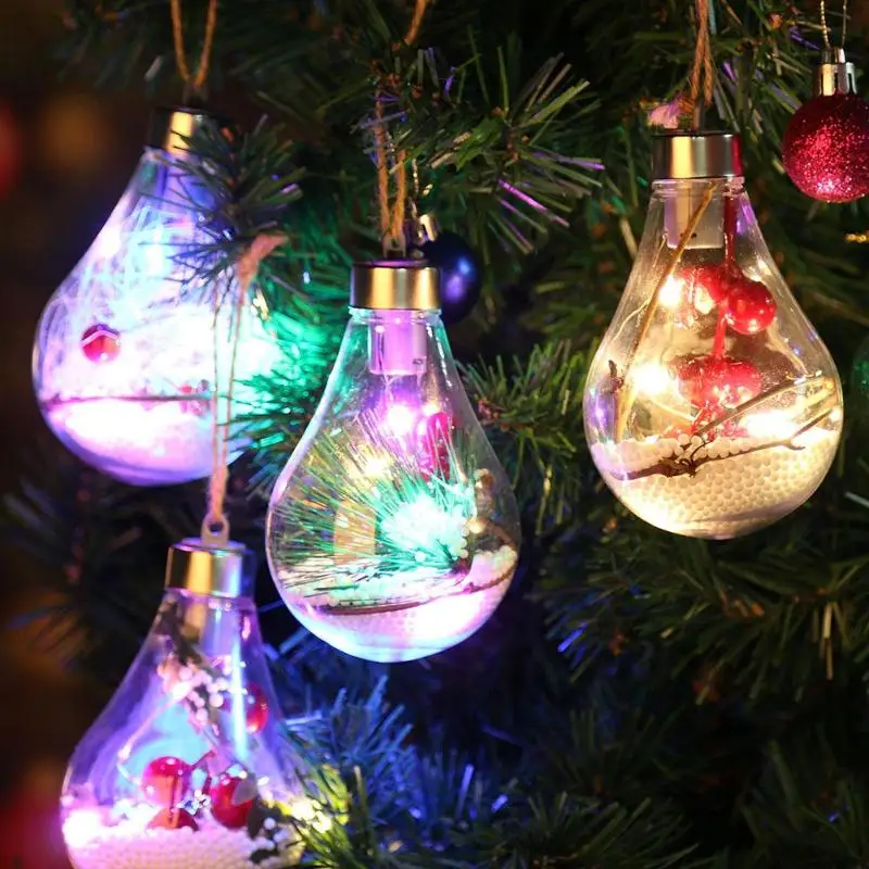 Christmas Ball Candy Boxes Romantic Xmas Party Pendant Hanging Ball Christmas Decorations For Home Christmas Tree Drop Ornaments